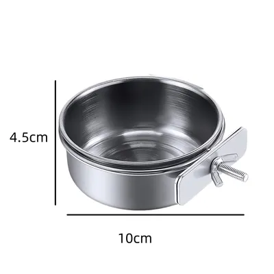 FurryFusion Lot de 2 mangeoires à oiseaux en acier inoxydable