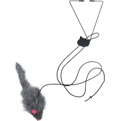 UAMLY Souris en peluche suspendue bâton de chat drôle