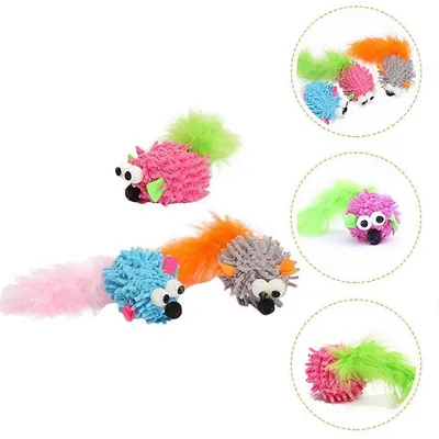 UAMLY Jouets Amusants pour Chat Jouets LED Peluche Herbe À Chat