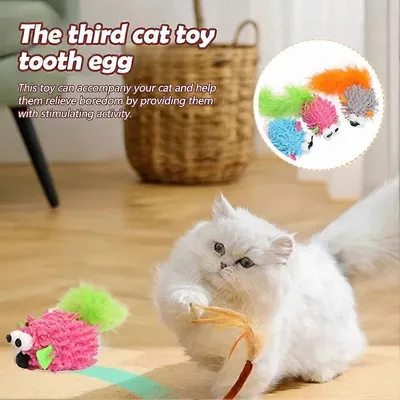 UAMLY Jouets Amusants pour Chat Jouets LED Peluche Herbe À Chat