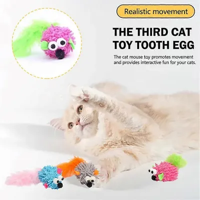 UAMLY Jouets Amusants pour Chat Jouets LED Peluche Herbe À Chat