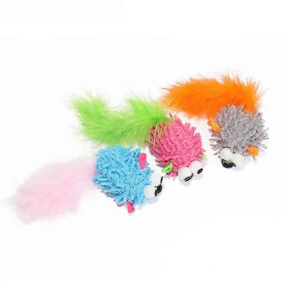 UAMLY Jouets Amusants pour Chat Jouets LED Peluche Herbe À Chat
