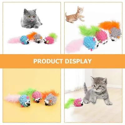 UAMLY Jouets Amusants pour Chat Jouets LED Peluche Herbe À Chat