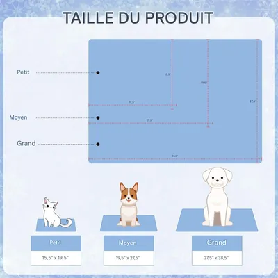 IntiMeg Tapis de refroidissement pour chat en chien