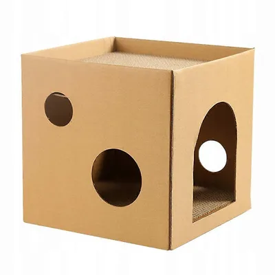 UAMLY Maison pour chat avec deux griffoirs
