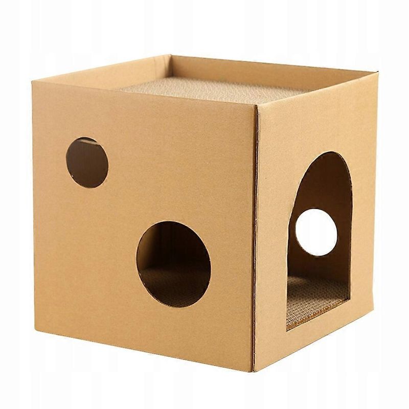 UAMLY Maison pour chat avec deux griffoirs