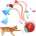 IntiMeg Jouet interactif en balle pour chat d'intérieur