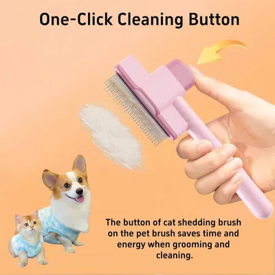 UAMLY Brosse autonettoyante pour animaux de compagnie