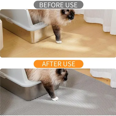UAMLY Double Couche Tapis de Bac à Litière pour Chat