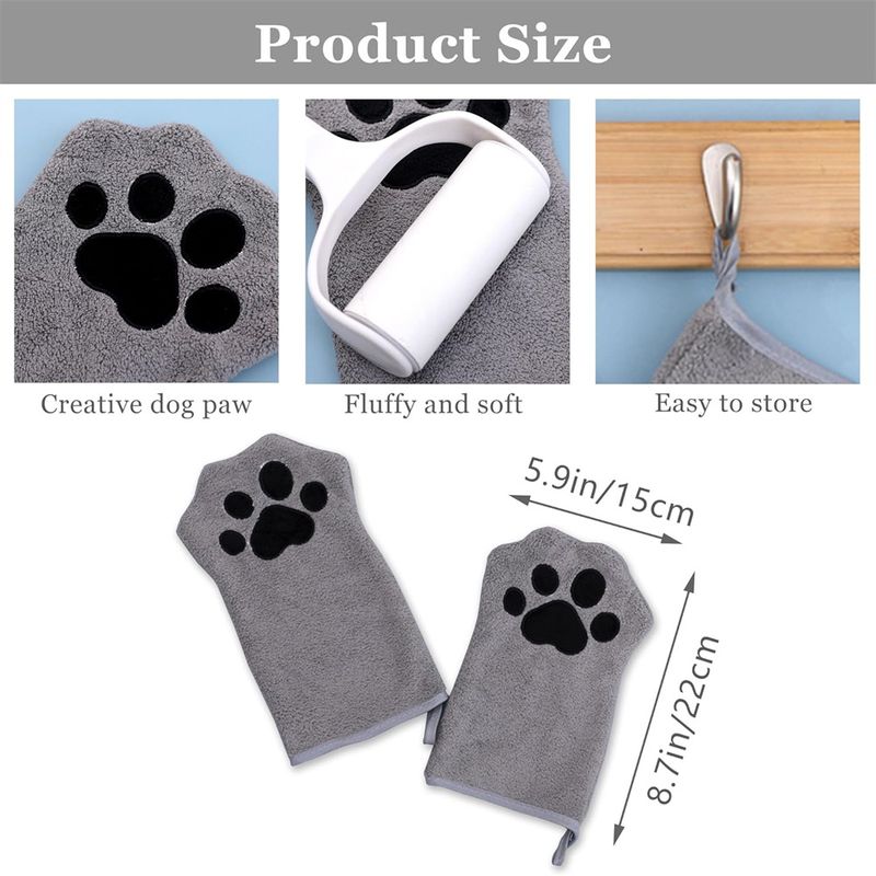 IntiMeg Gants serviette de nettoyage pour chiens et chats