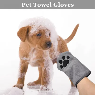 IntiMeg Gants serviette de nettoyage pour chiens et chats