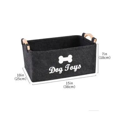Petopia Boîte de rangement en feutre pour jouets d'animaux