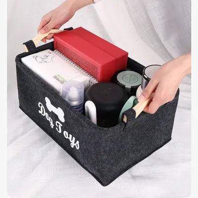 Petopia Boîte de rangement en feutre pour jouets d'animaux