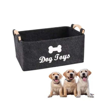 Petopia Boîte de rangement en feutre pour jouets d'animaux