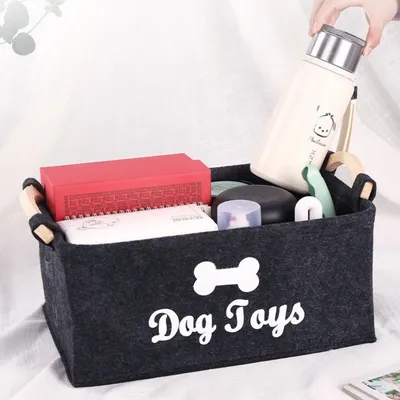 Petopia Boîte de rangement en feutre pour jouets d'animaux