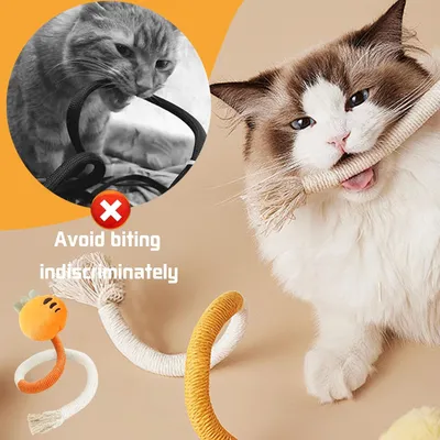 UAMLY Jouet interactif pour chat, corde à mordre à l'herbe à chat