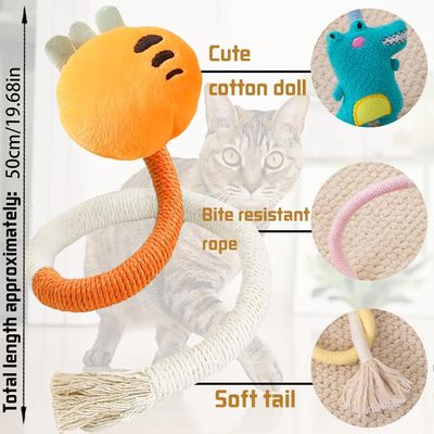 UAMLY Jouet interactif pour chat, corde à mordre à l'herbe à chat