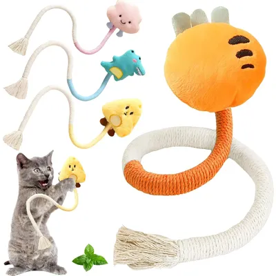 UAMLY Jouet interactif pour chat, corde à mordre à l'herbe à chat