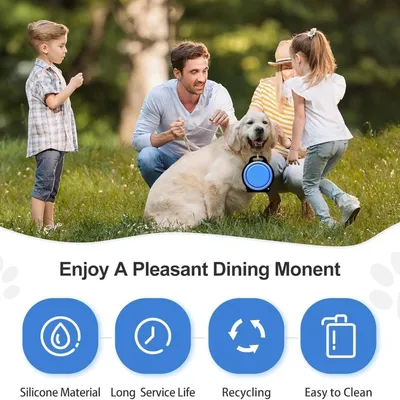 Petopia Gamelle pliable 2 en 1 pour chien et chat