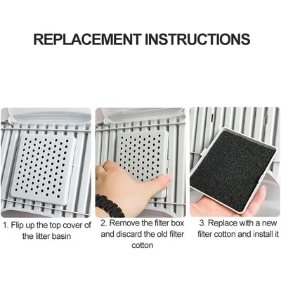 UAMLY Éponge au charbon actif pour désodoriser la litière du chat