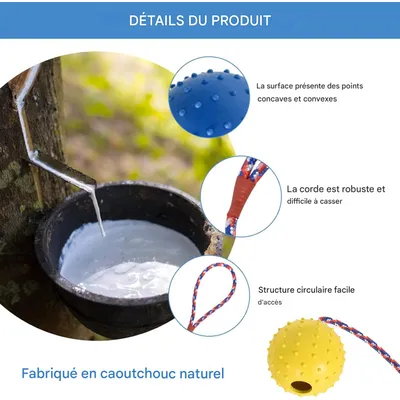 IntiMeg Balle à mâcher pour chien avec corde