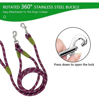 UAMLY Laisse pour mains libres réfléchissantes pour chien