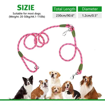 UAMLY Laisse pour mains libres réfléchissantes pour chien UAMLY Laisse pour mains libres réfléchissantes pour chien