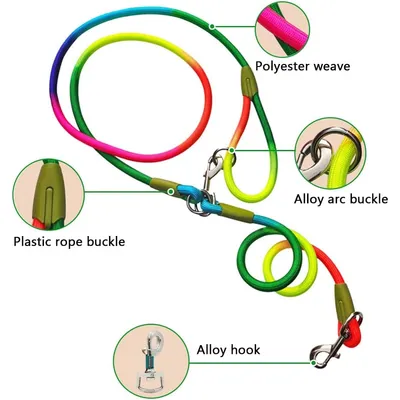 UAMLY Laisse pour mains libres réfléchissantes pour chien