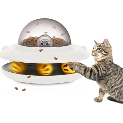IntiMeg Jouet interactif pour chat en forme d'OVNI