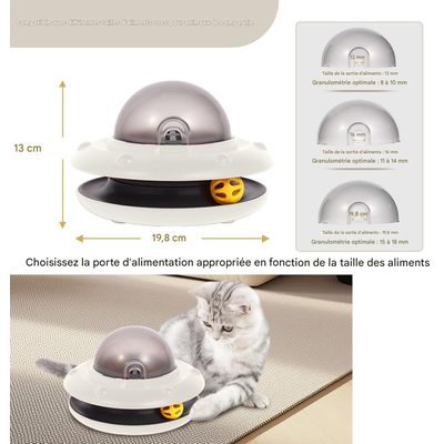 IntiMeg Jouet interactif pour chat en forme d'OVNI