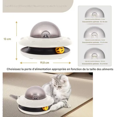 IntiMeg Jouet interactif pour chat en forme d'OVNI