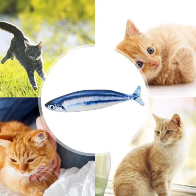 UAMLY Jouet à mâcher pour chat - Jouet en forme de poisson