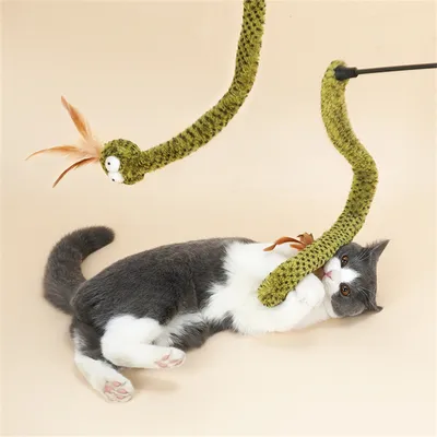 IntiMeg Jouet interactif en forme de serpent pour chat