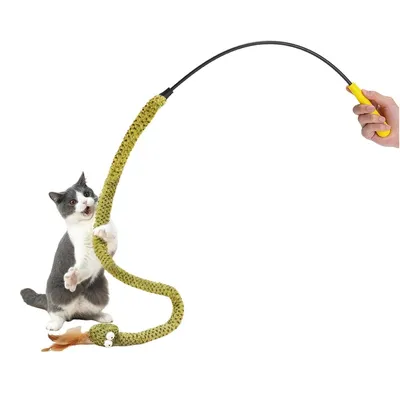 IntiMeg Jouet interactif en forme de serpent pour chat