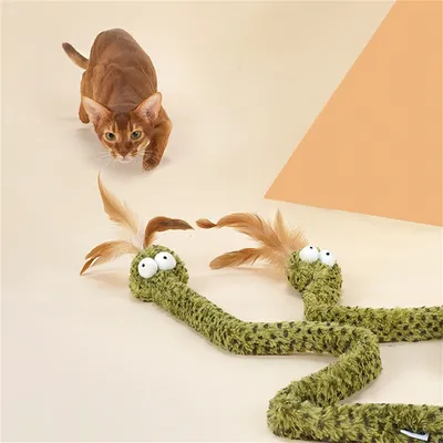 IntiMeg Jouet interactif en forme de serpent pour chat