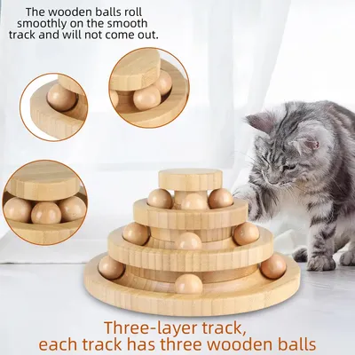 UAMLY Jouet tournant pour chat avec clochette