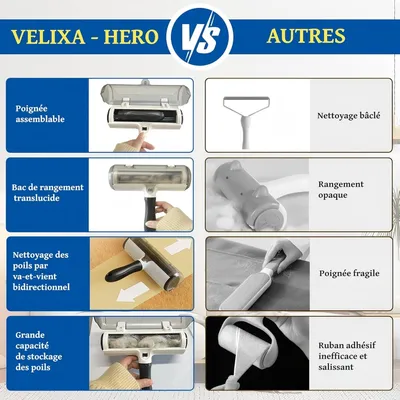 Petopia Rouleau anti - poils d'animaux réutilisable