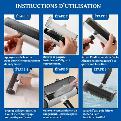 Petopia Rouleau anti - poils d'animaux réutilisable