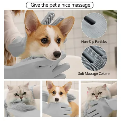 UAMLY Gants de toilettage pour animaux de compagnie