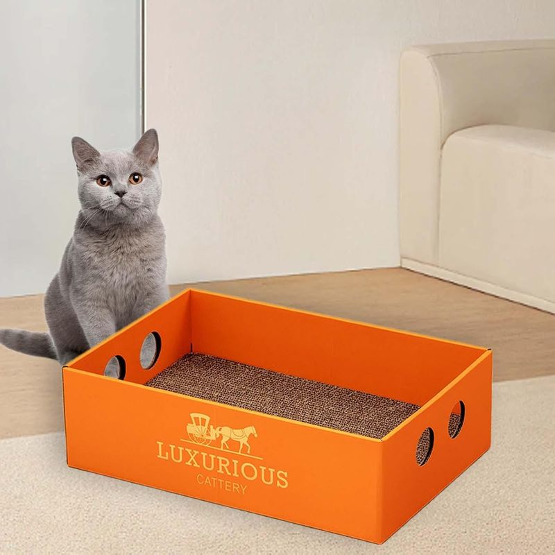 UAMLY Boîte à gratter en carton pour chat