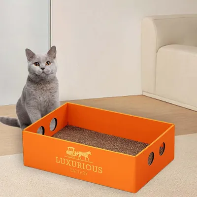 UAMLY Boîte à gratter en carton pour chat
