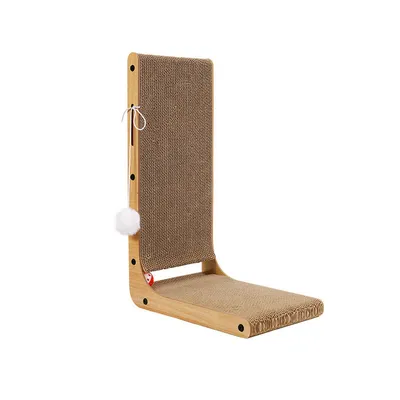 UAMLY Jouet à gratter en forme de L avec balle pour chat