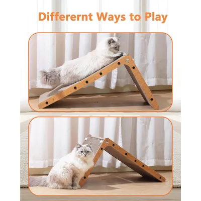 UAMLY Jouet à gratter en forme de L avec balle pour chat