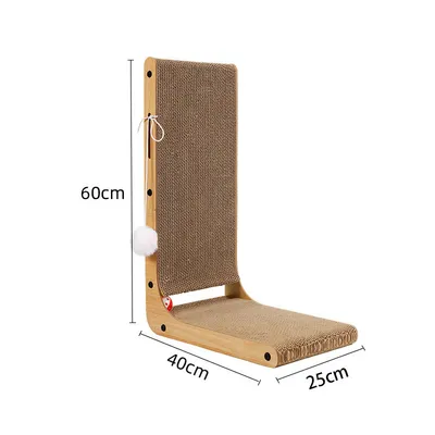 UAMLY Jouet à gratter en forme de L avec balle pour chat