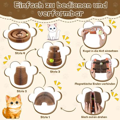 UAMLY Jouet d'auto-activité pour chat, griffoir pour chat