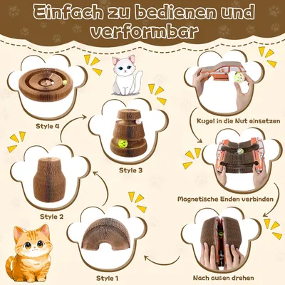 UAMLY Juguete para gatos con capacidad autoentretenimiento, rascador gatos