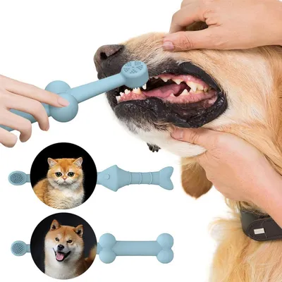 UAMLY Brosse à dents nettoyante pour chat et chien