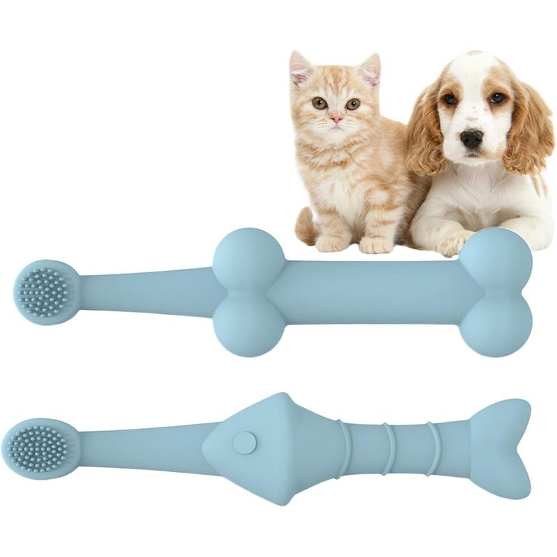 UAMLY Brosse à dents nettoyante pour chat et chien