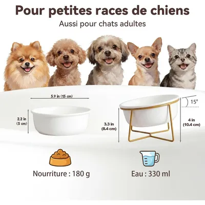 UAMLY Gamelle Chat Surélevée et Inclinée UAMLY Gamelle Chat Surélevée et Inclinée