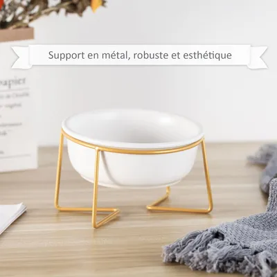 UAMLY Gamelle Chat Surélevée et Inclinée